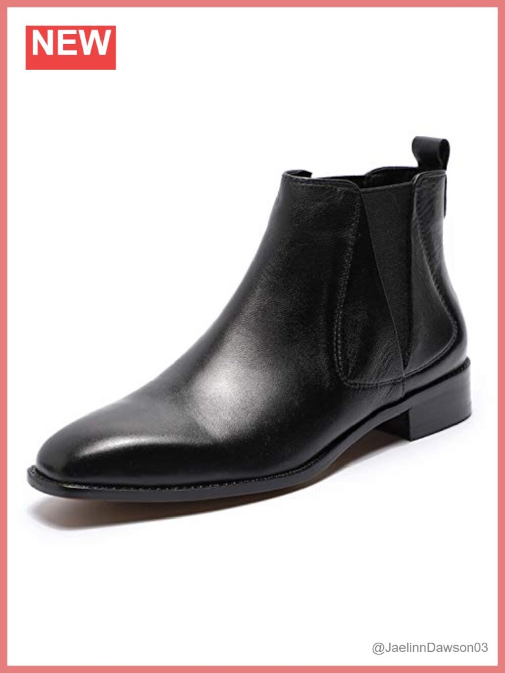 Women's Leather Chelsea Booties Low Heel Pull On Ankle Boots